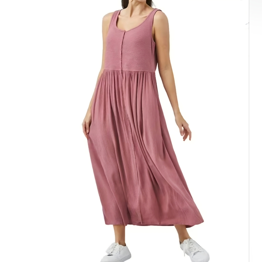 Frye Mauve Sleeveless Midi Dress XXL